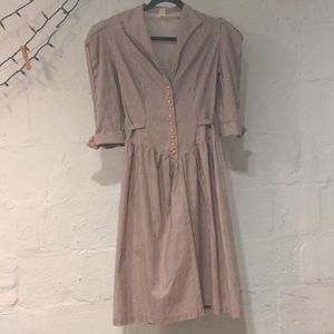 Vintage ILGWU union made ladies garment striped dress